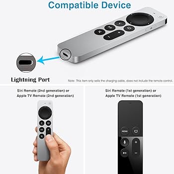 Amazon | 交換用Apple TVリモートケーブル Lightning - USB Aケーブル