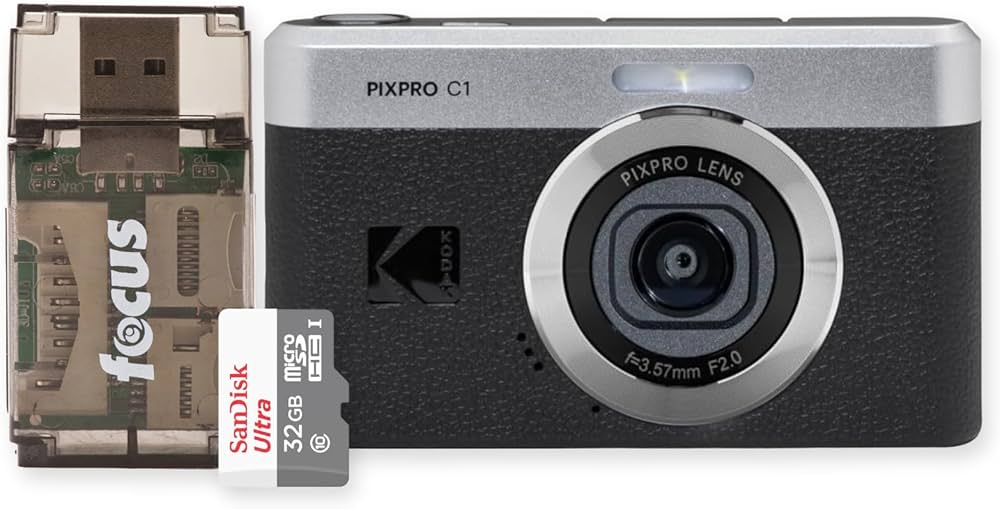 Amazon | KODAK PIXPRO C1 13MP、1080p デジタルカメラ(ブラック) 32GB