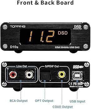 Amazon.co.jp: TOPPING D10s DAC Mini USB DAC Hi-Res ES9038Q2M