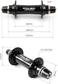 Amazon | POLSO BMX レーシングハブ 36H 110mm 3/8 センターロック