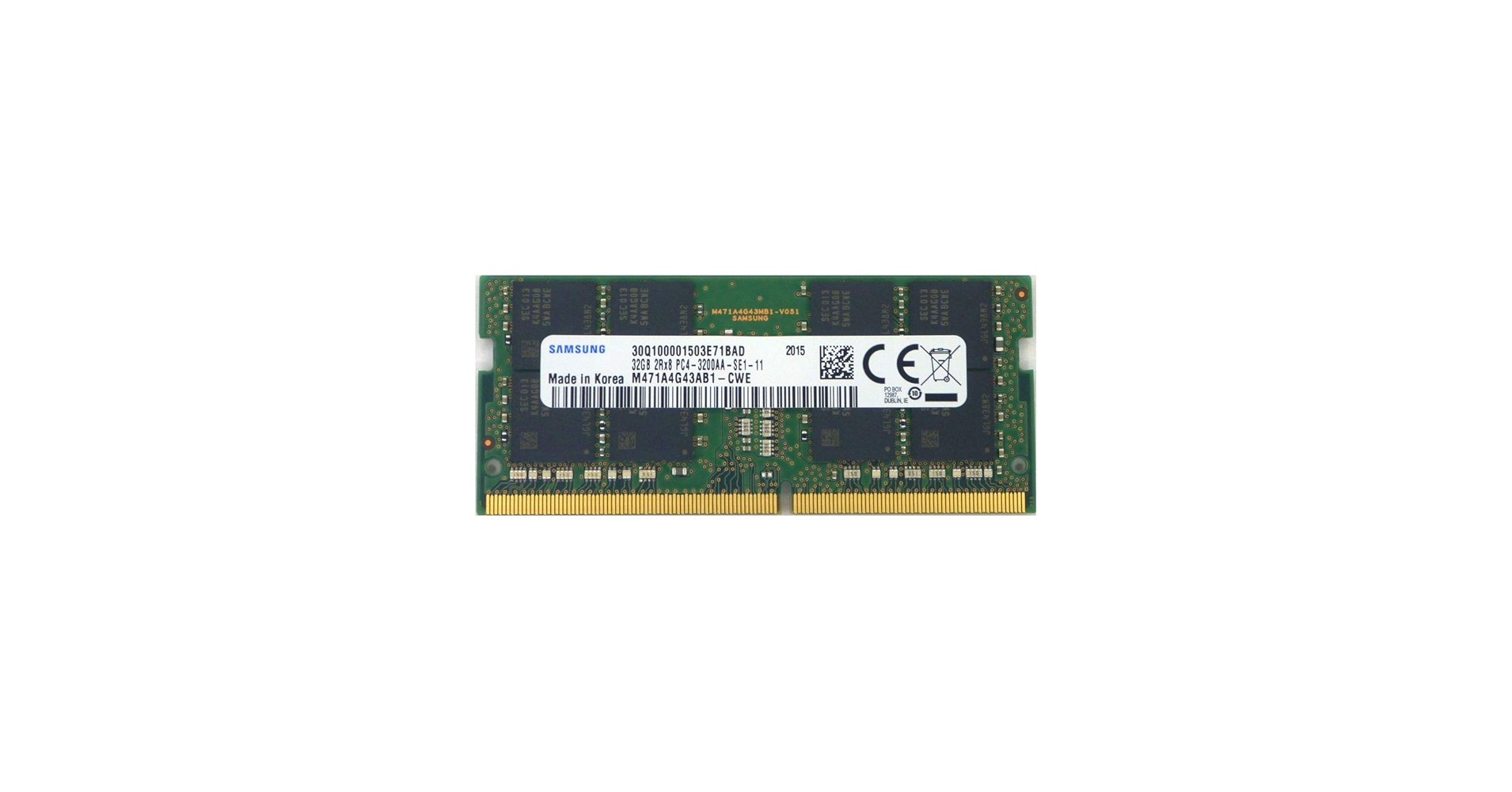 32GB DDR4 3200MHz PC4-25600 1.2V 2Rx8 260-Pin SODIMM Laptop RAM