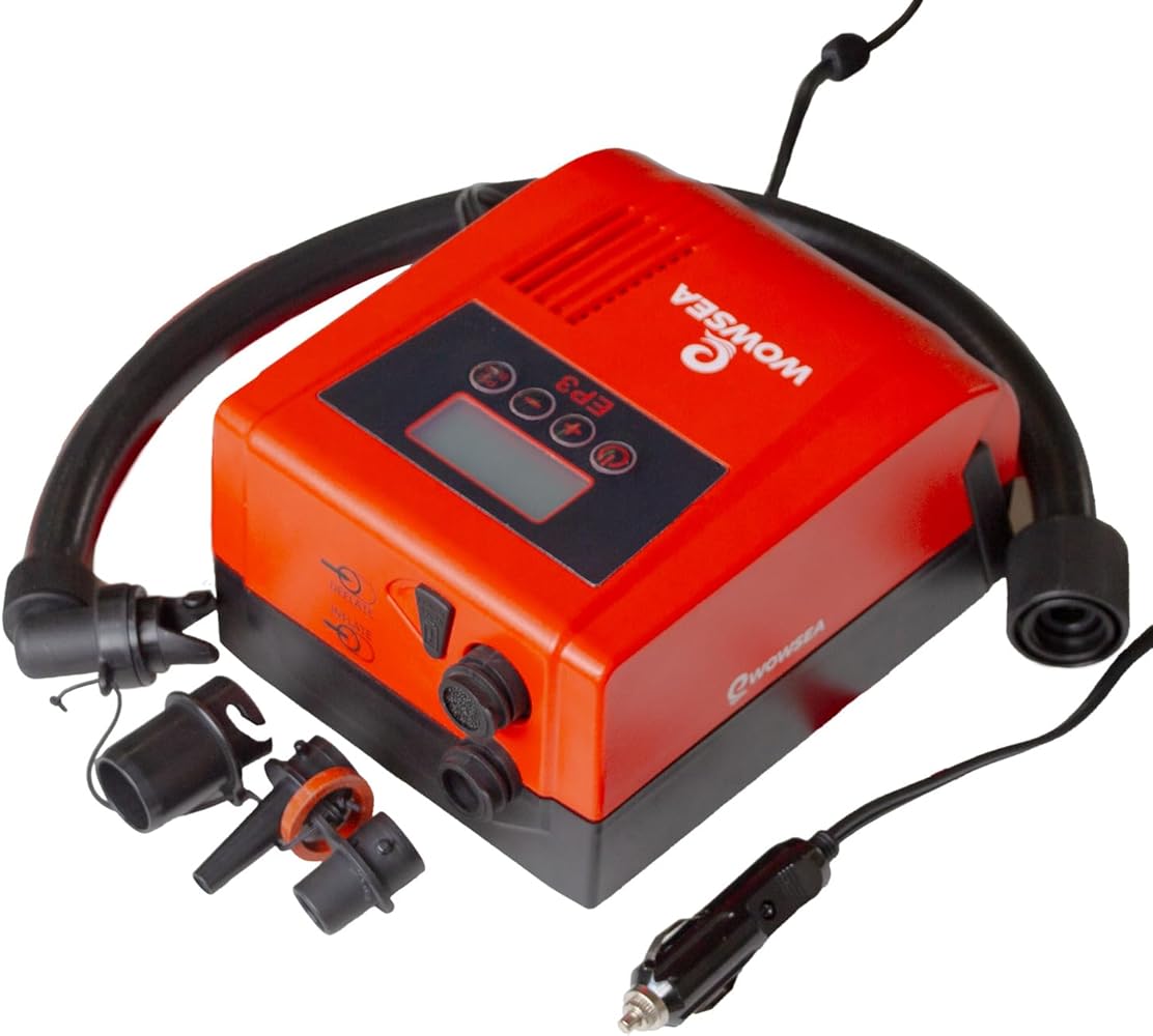 Amazon.co.jp: WOWSEA 電動エアーポンプ 12V 空気入れ&空気抜き 両対応