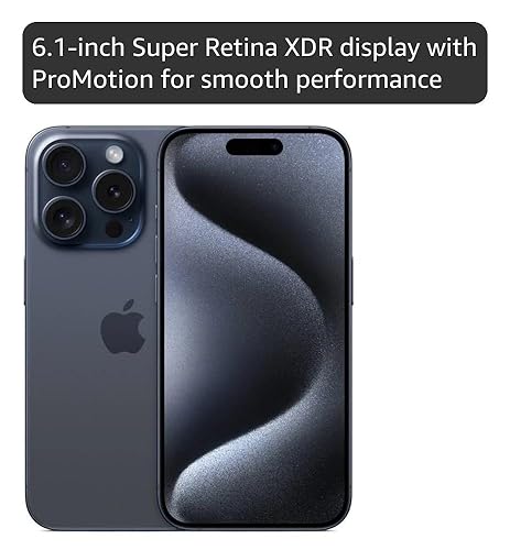 Amazon.com: Apple iPhone 15 Pro, 128GB, Blue Titanium - Unlocked