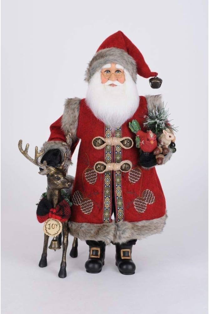 Amazon.com: Karen Didion Originals Reindeer Joy Santa Figurine, 19