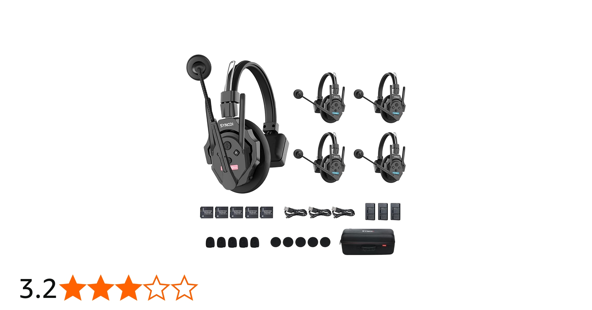 Amazon.co.jp: SYNCO XTALK ワイヤレスインカムヘッドセット 5人対応