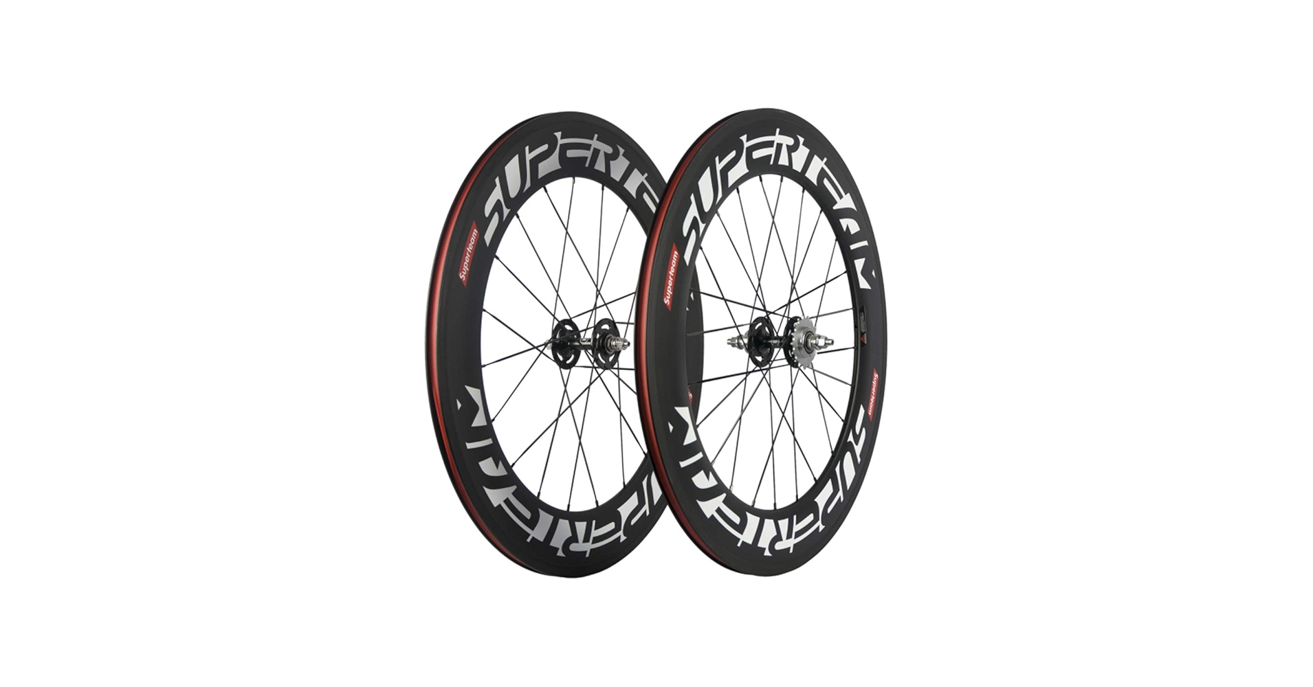 Amazon | SUPERTEAM 88mm カーボン クリンチャ固定ギア ーホイール