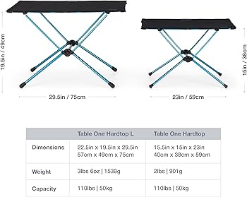 Amazon.com: Helinox Table One Hard Top Lightweight, Collapsible