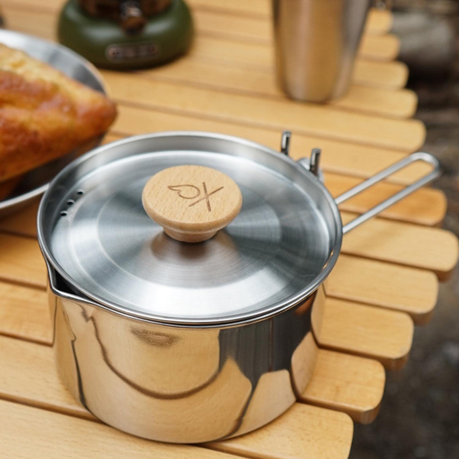 Amazon | クッカーポット ステンレスクッカー アウトドア 1L キャンプ