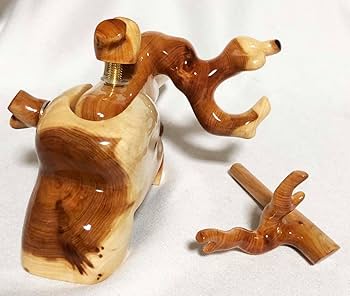 Amazon | ヘラブナ万力 天然木崖柏 大砲型万力 へら用品 竿枕袋付き