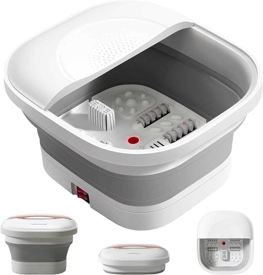 Amazon.co.jp: GOQRAQ フットバス 保温機能付き 足湯 折りたたみ式