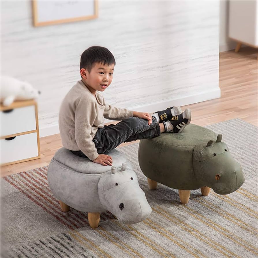 Amazon.co.jp: 【良木】オットマン アニマルスツール 動物収納スツール