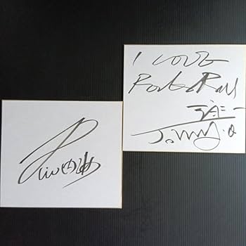 Amazon.co.jp: キャロル ジョニー大倉内海利勝直筆サイン色紙額装