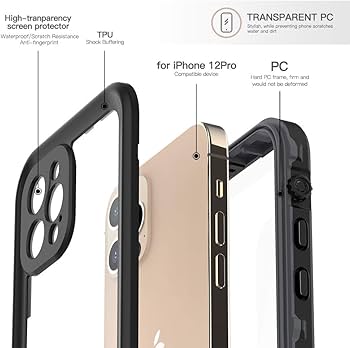 Amazon.co.jp: Moogukadan 適合 iPhone 12 mini 用の防水ケース 完全
