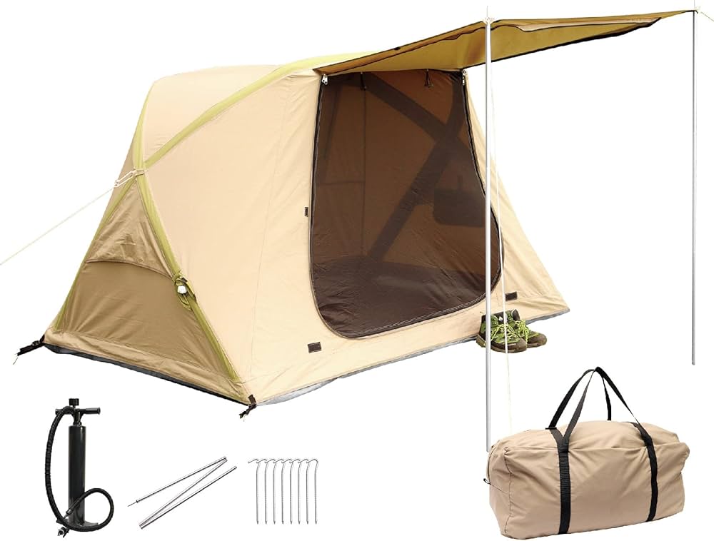Amazon.co.jp: 2023年最新型 テント 2人用 空気で膨らむ エアー