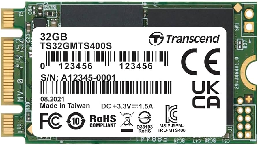 Amazon.com: Transcend 32GB MTS400S M.2 2242 SATA III SSD, Internal