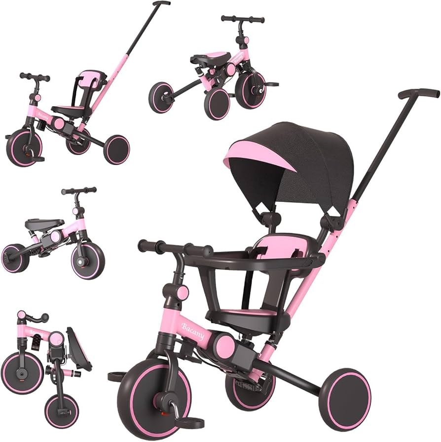 Amazon.co.jp: Bacany 子供用三輪車 7in1 三輪車 ステップ付き