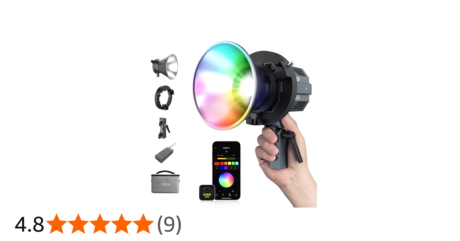 Amazon | 撮影用ライト, COLBOR CL60R 超軽量ライト rgb ledライト