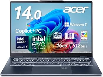Amazon.co.jp: Acer ノートパソコン Swift 14 AI Core Ultra 5 16GB