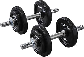 Amazon | ダンベル ラバータイプ (20kgセット) 可変式 ダンベル 10kg 2