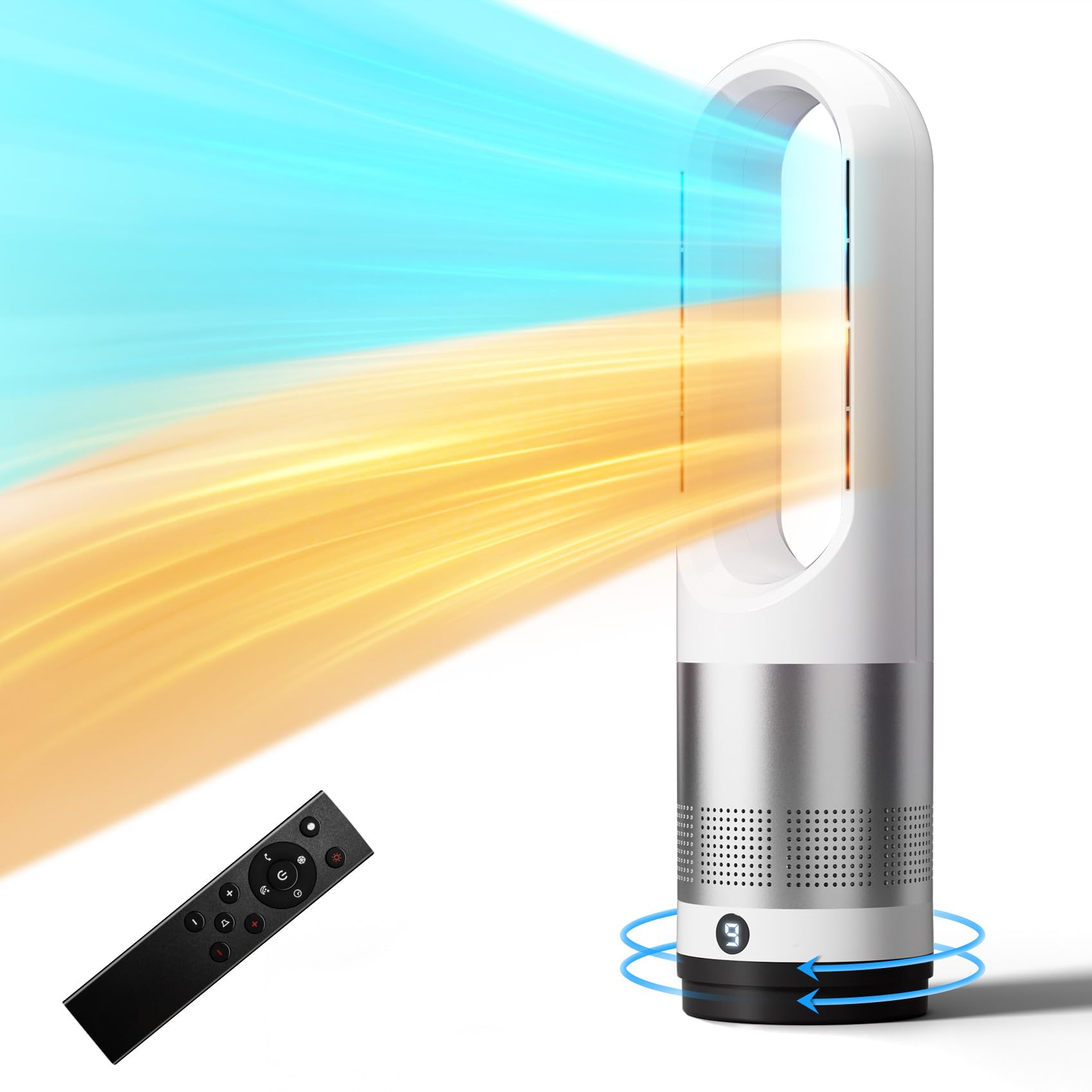 Amazon | セラミックヒーター【通年使え・瞬間速暖】タワーファン 8