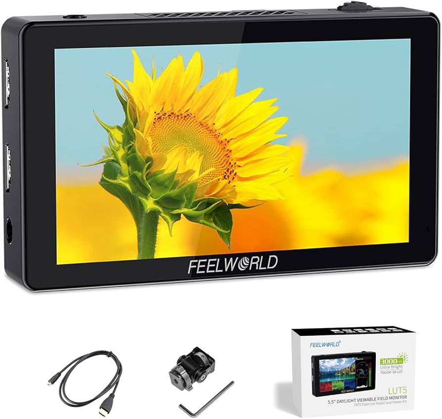 FEELWORLD Monitor de Campo de Câmera LUT5 5,5 polegadas Ultra Alto