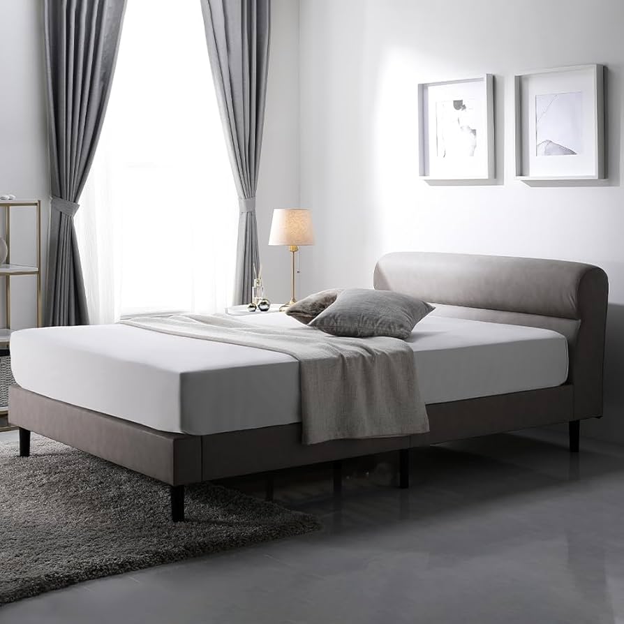 Amazon｜RASIK ベッド シングル フレームのみ グレージュ 木脚 すのこ