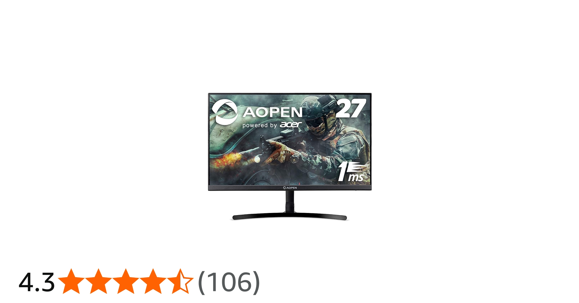 Amazon.co.jp: AOPEN ゲーミングモニター 27ML2bmix 27インチ 75Hz 1ms