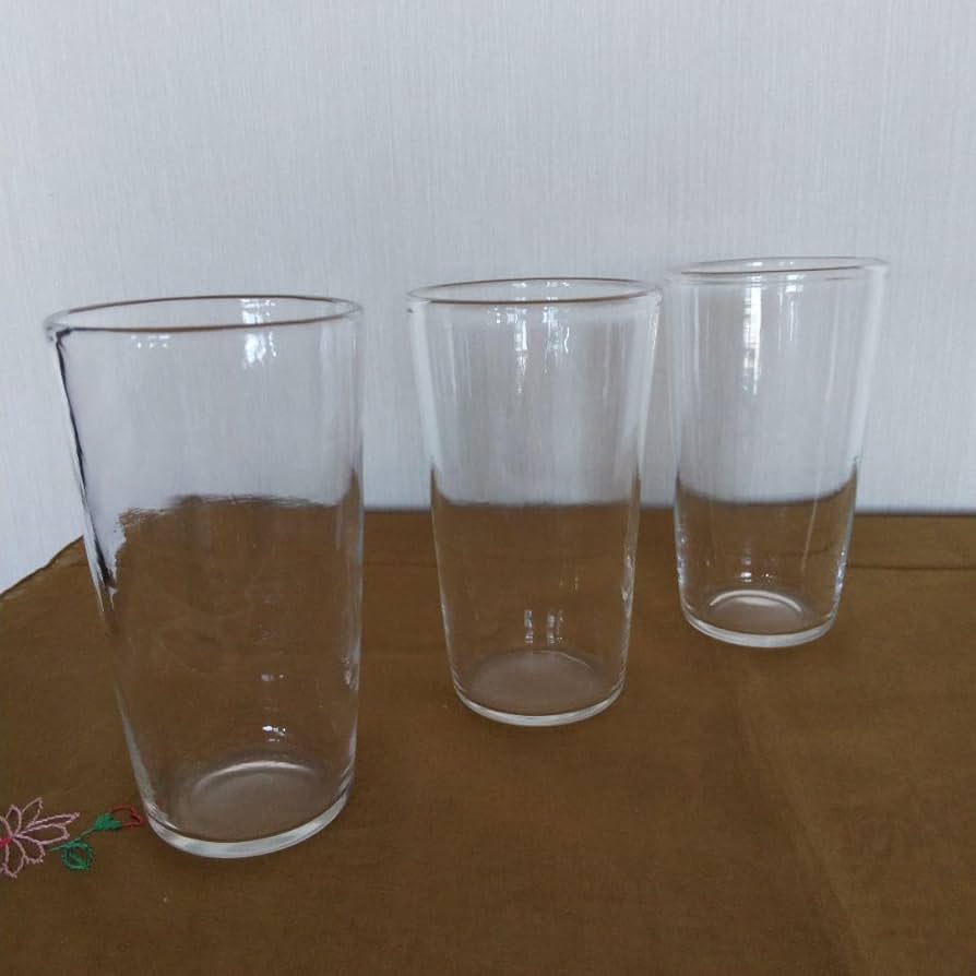 Amazon | 辻和美 普通のコップ 「すんだ空気」3個セット ガラス 器