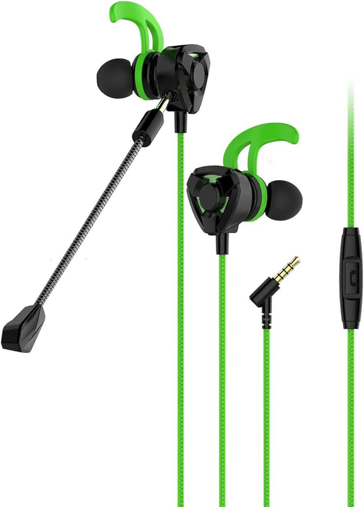 Amazon.co.jp: PS4/PS VR/スマホ用ゲーミングイヤホン+マイク グリーン
