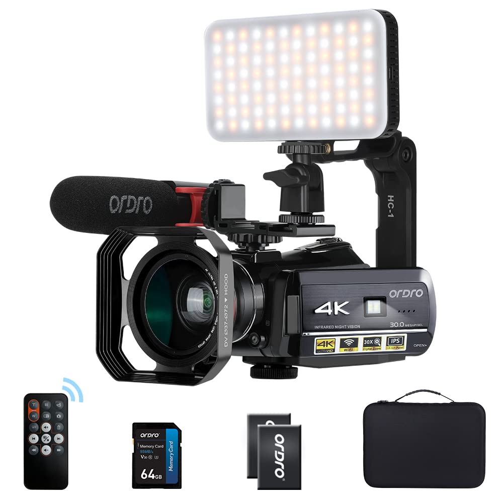 Amazon.com : ORDRO Camcorder 4k Video Camera, HD 1080P 60FPS Vlog