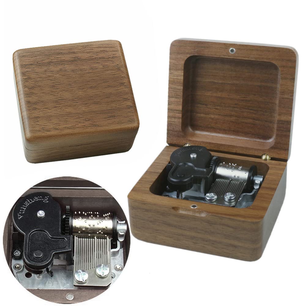 Amazon.com: Sinzyo Music Box Vintage Wood Carved Mechanism Musical