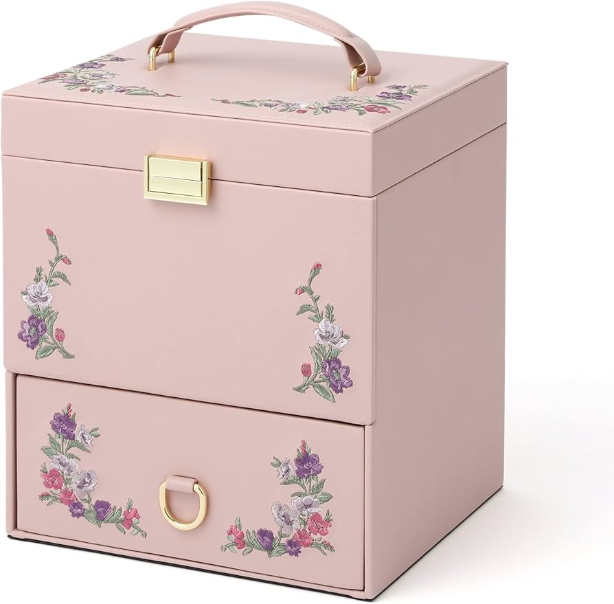 Amazon.co.jp: Francfranc Franfranc Embroidered Flower Cosmetic Box