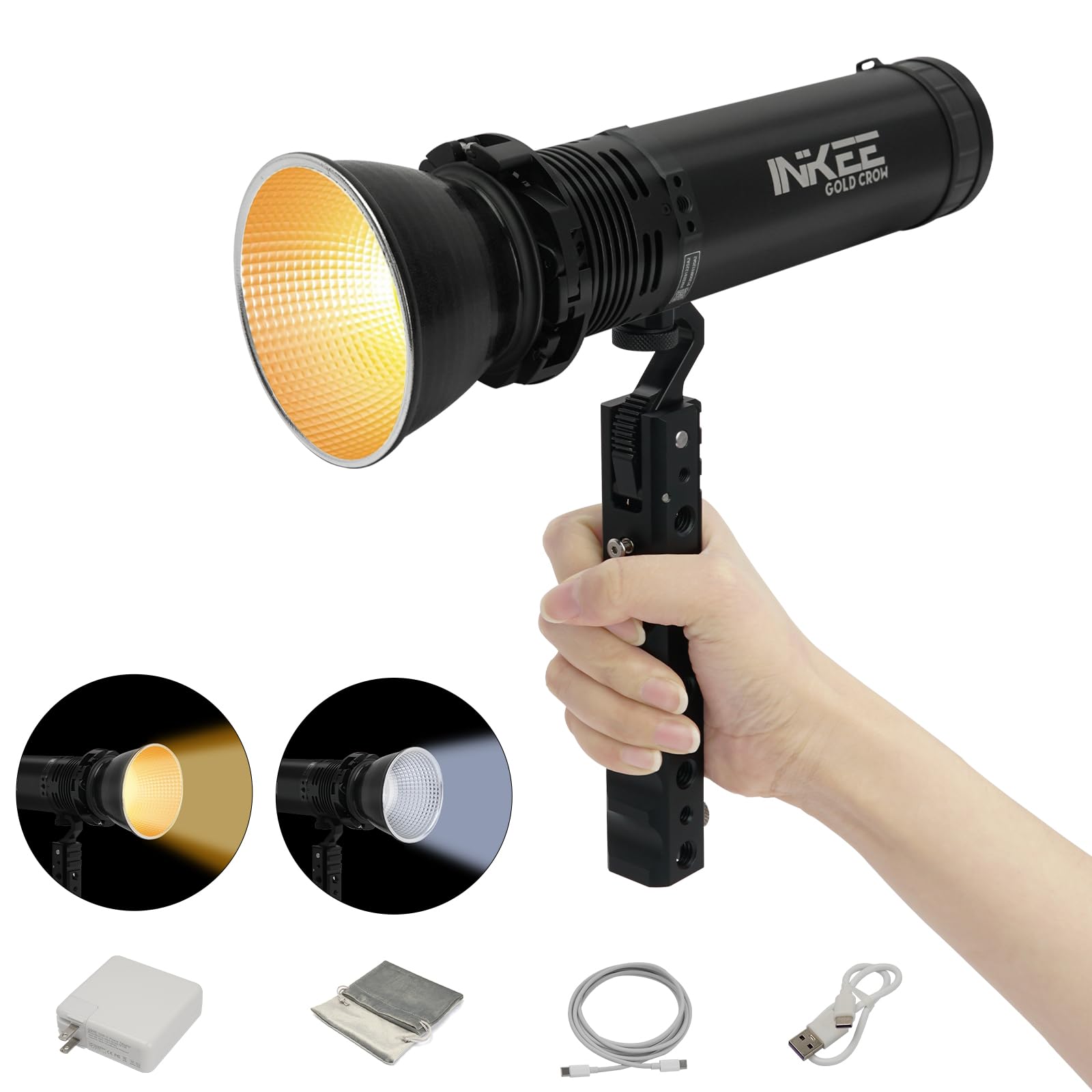 Amazon | INKEE GLOD CROW GC60X5 60W バイカラー 充電式 LEDビデオ