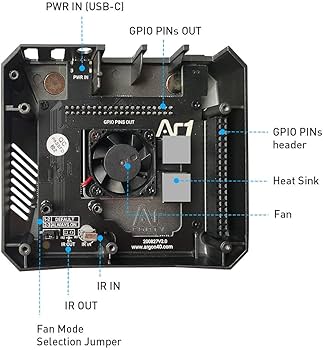 Amazon.co.jp: GeeekPi Raspberry Pi 4ケースArgon ONE M.2