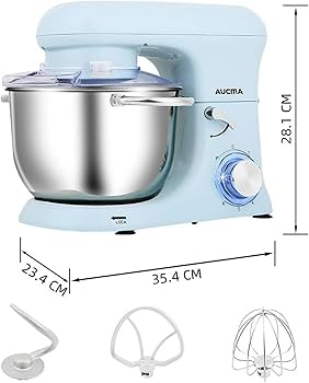 Amazon | Aucma スタンドミキサー 4.5L大容量 3種類アタッチメント付き
