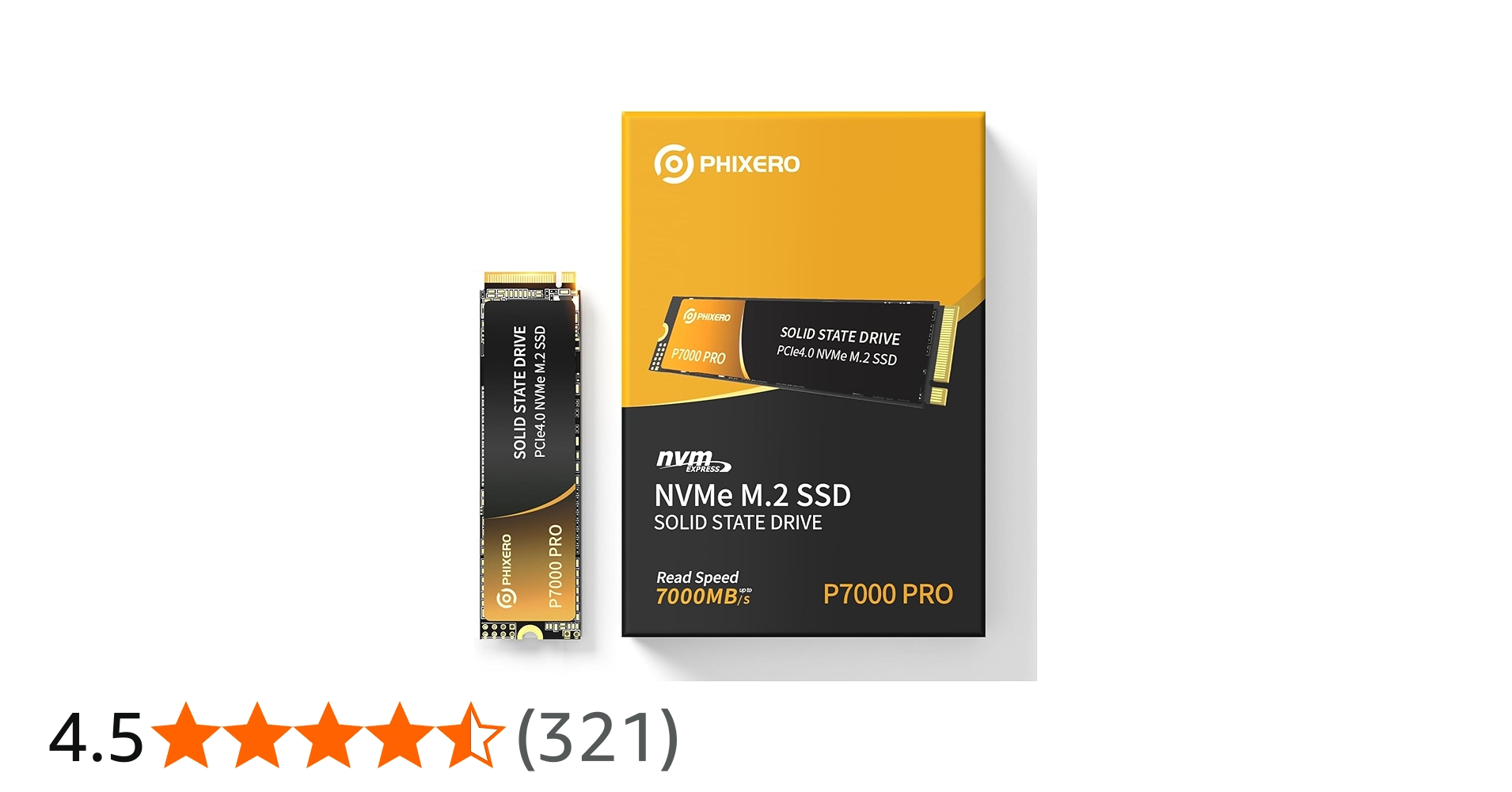 Amazon | PHIXERO P7000PRO SSD 2TB NVMe 最大読取7000MB/s (R:7000MB
