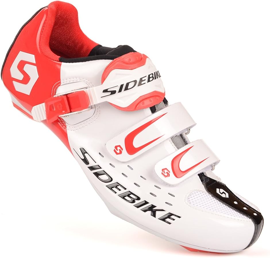 Amazon | [SIDEBIKE] 自転車 ビンディング シューズ ロード バイク