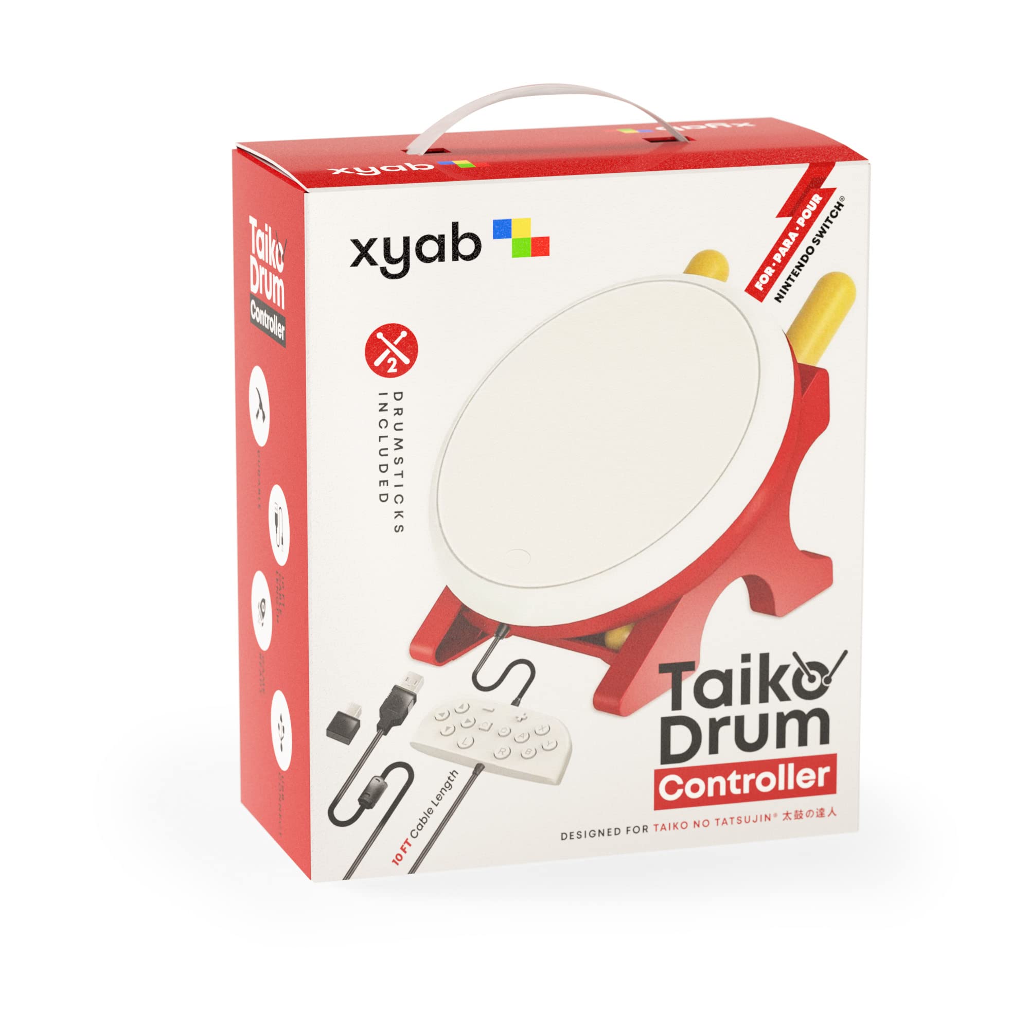 Amazon.com: XYAB | Taiko Drum Pad Controller with Drum Sticks for