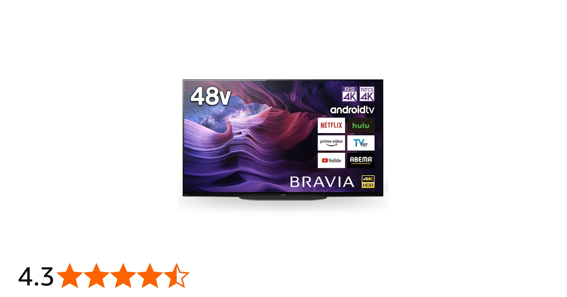 Amazon | ソニー 48V型 4K 有機EL テレビ ブラビア KJ-48A9S OLED 倍速