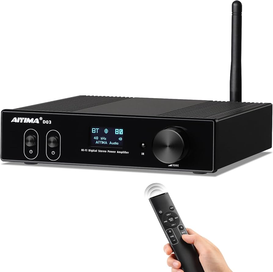 Amazon | AIYIMA D03 Bluetooth5.0 パワーアンプ 150W * 2 HIFI2.1