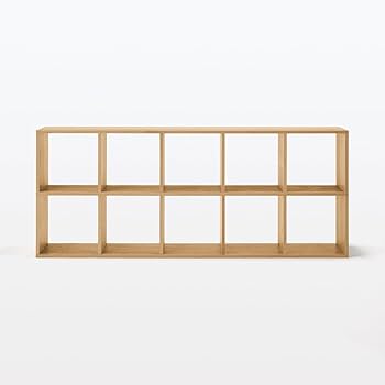 Amazon｜無印良品 スタッキングシェルフセット・5段・オーク材 幅82