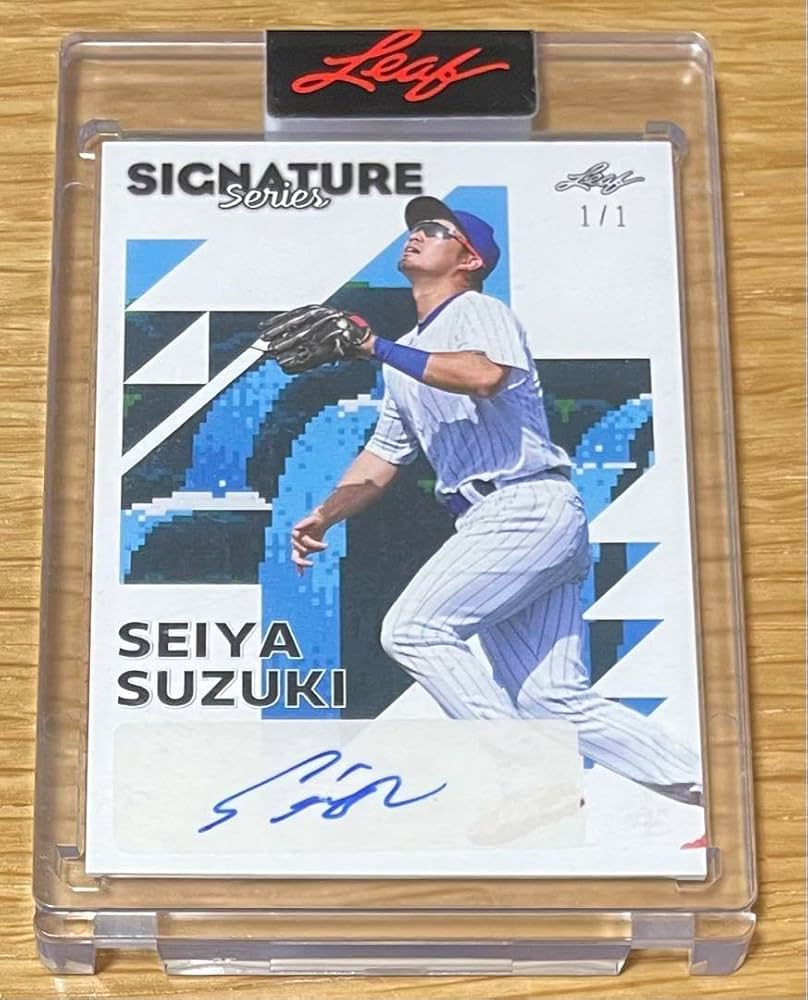 Amazon.co.jp: 1of1 Leaf 2023 カブス 鈴木誠也 直筆サインカード