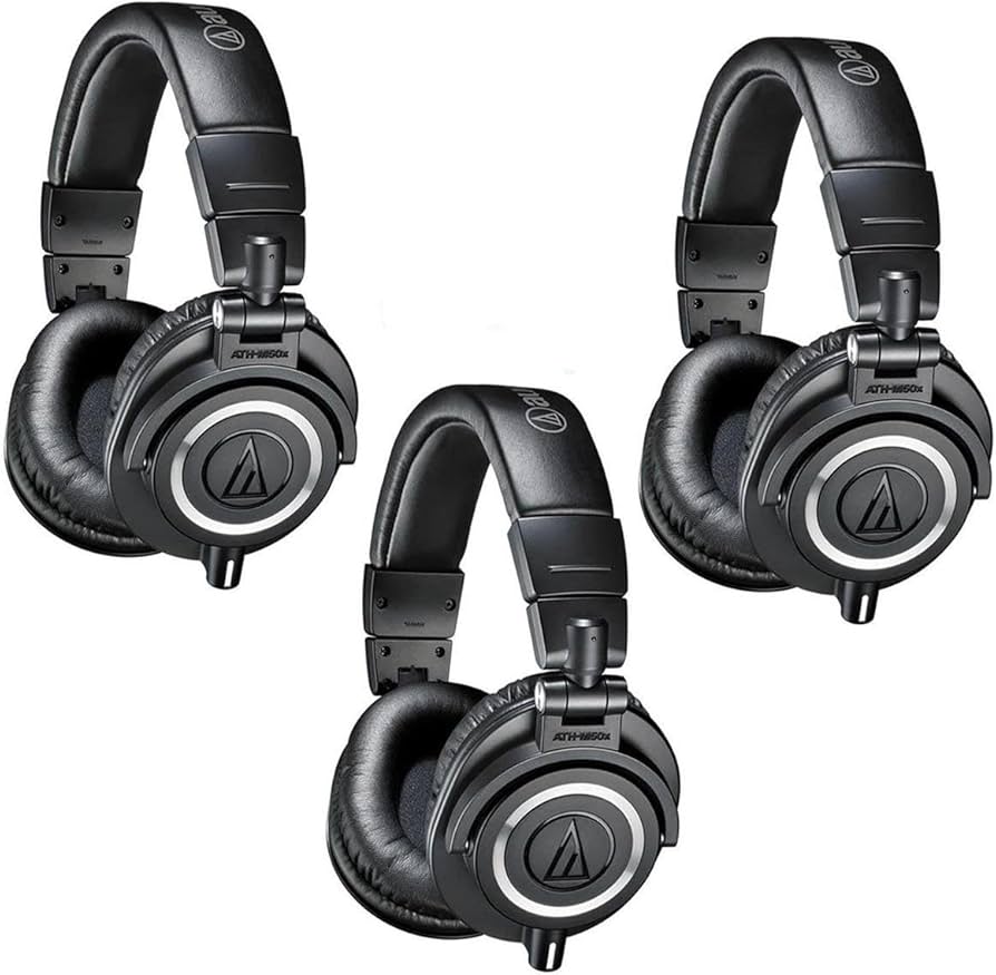 Amazon.com: Audio-Technica 3 Pack ATH-M50x Professional Monitor