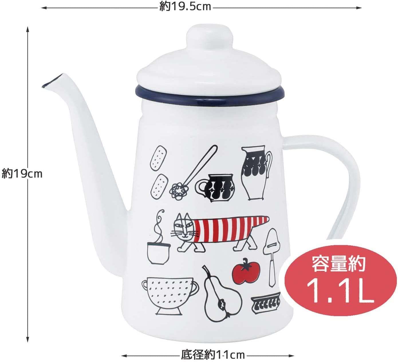 Amazon｜スケーター(Skater) ホーロー ドリップケトル 1.1L リサ