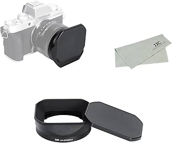 Amazon | JJC メタル 正方形 レンズフード + フードキャップ 富士