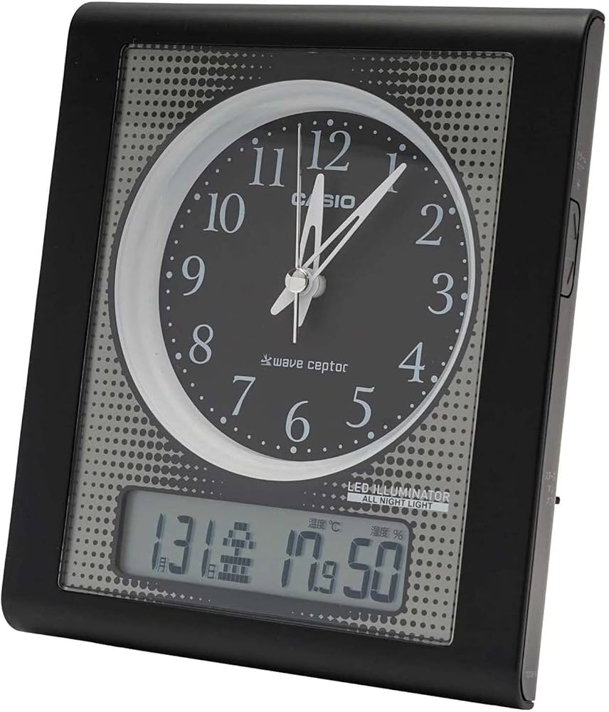 Amazon.co.jp: CASIO(カシオ) 目覚まし時計 電波 アナログ 常時点灯