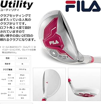 Amazon.co.jp: FILA GOLF レディースゴルフクラブセット【ホワイト