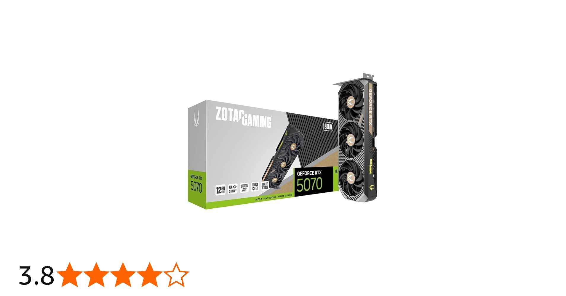 Amazon | ZOTAC GAMING GeForce RTX 5070 SOLID 12GB GDDR7