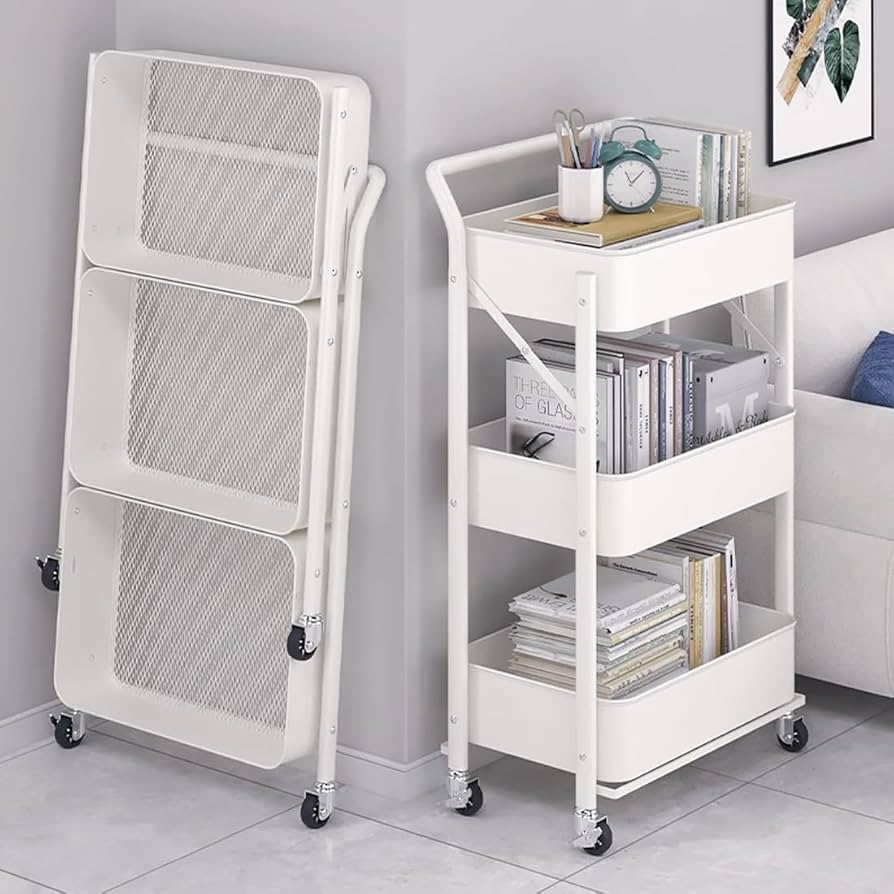 キャスター付き メタル 3段 キッチンワゴン キッチン収納カート 【公式