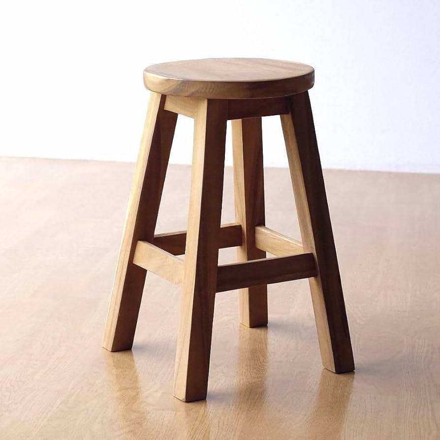 Amazon｜アカシア無垢材 木製 天然木 スツール ナチュラル シンプル